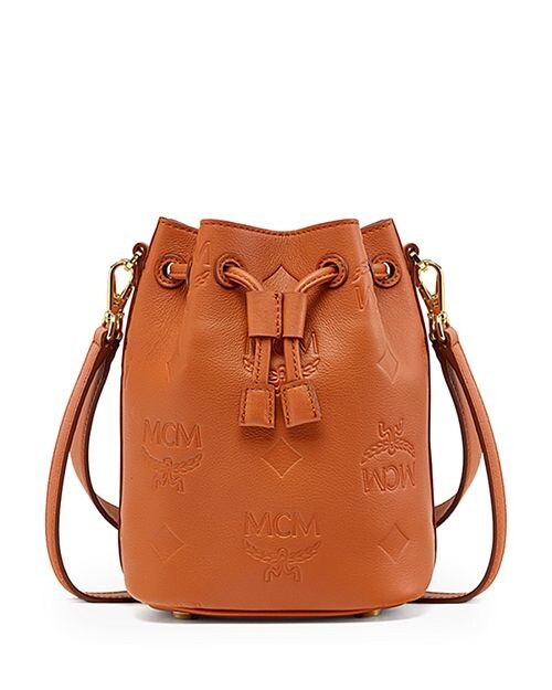 

Миниатюрная кожаная сумка-мешок Dessau на шнурке MCM, цвет Tan/Beige
