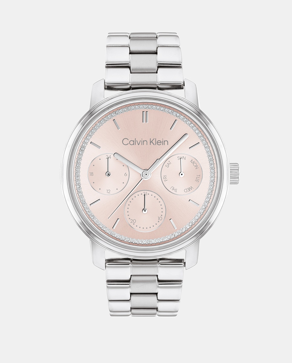 Многофункциональные женские часы Shimmer 25200176 из стали Calvin Klein, серебро труба из нержавеющей стали sus 304 с наружным диаметром 19 25 32 38 51 63 мм
