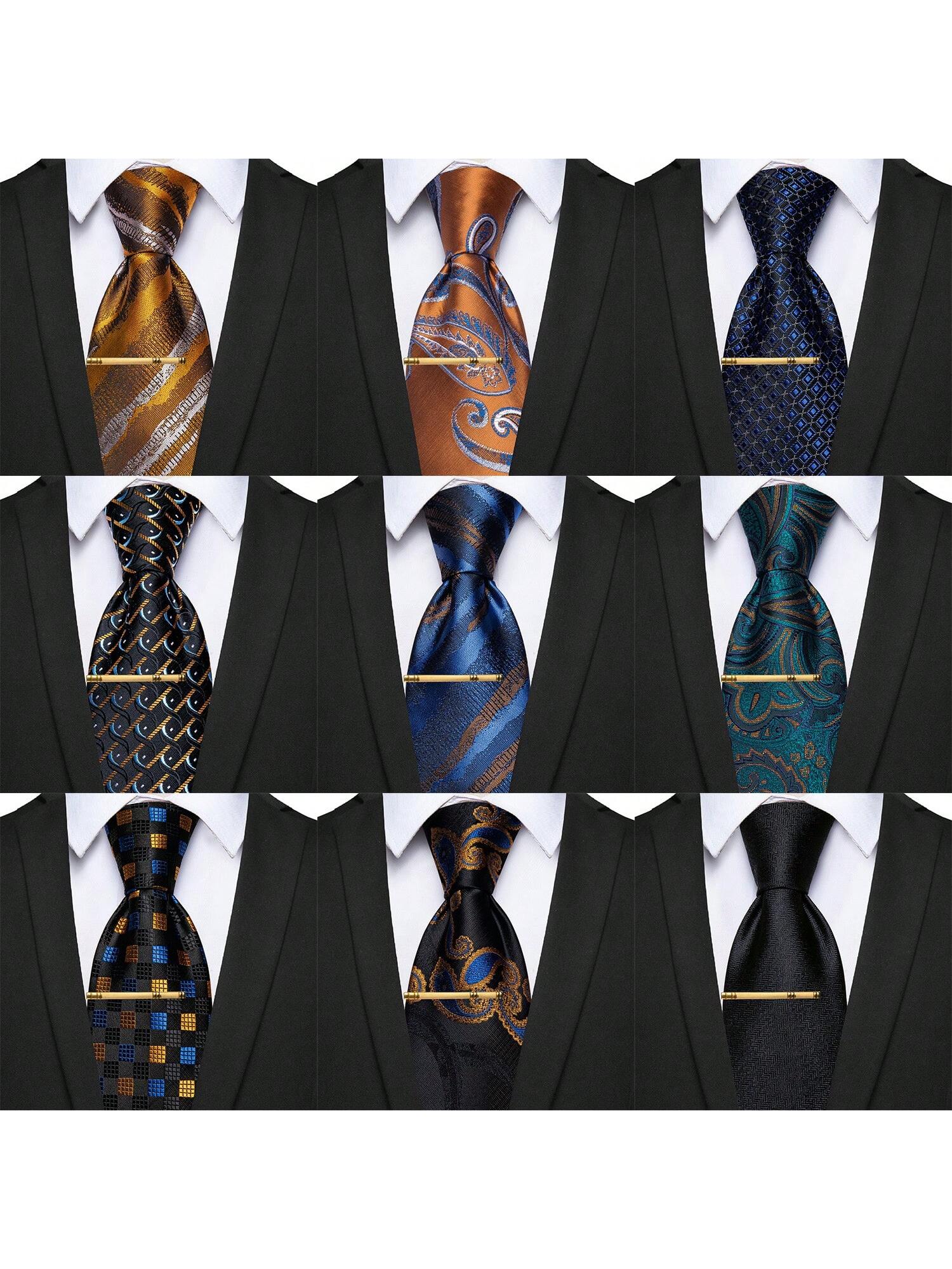 цена 100% шелковый синий зеленый мужской галстук с цветочным принтом пейсли, многоцветный