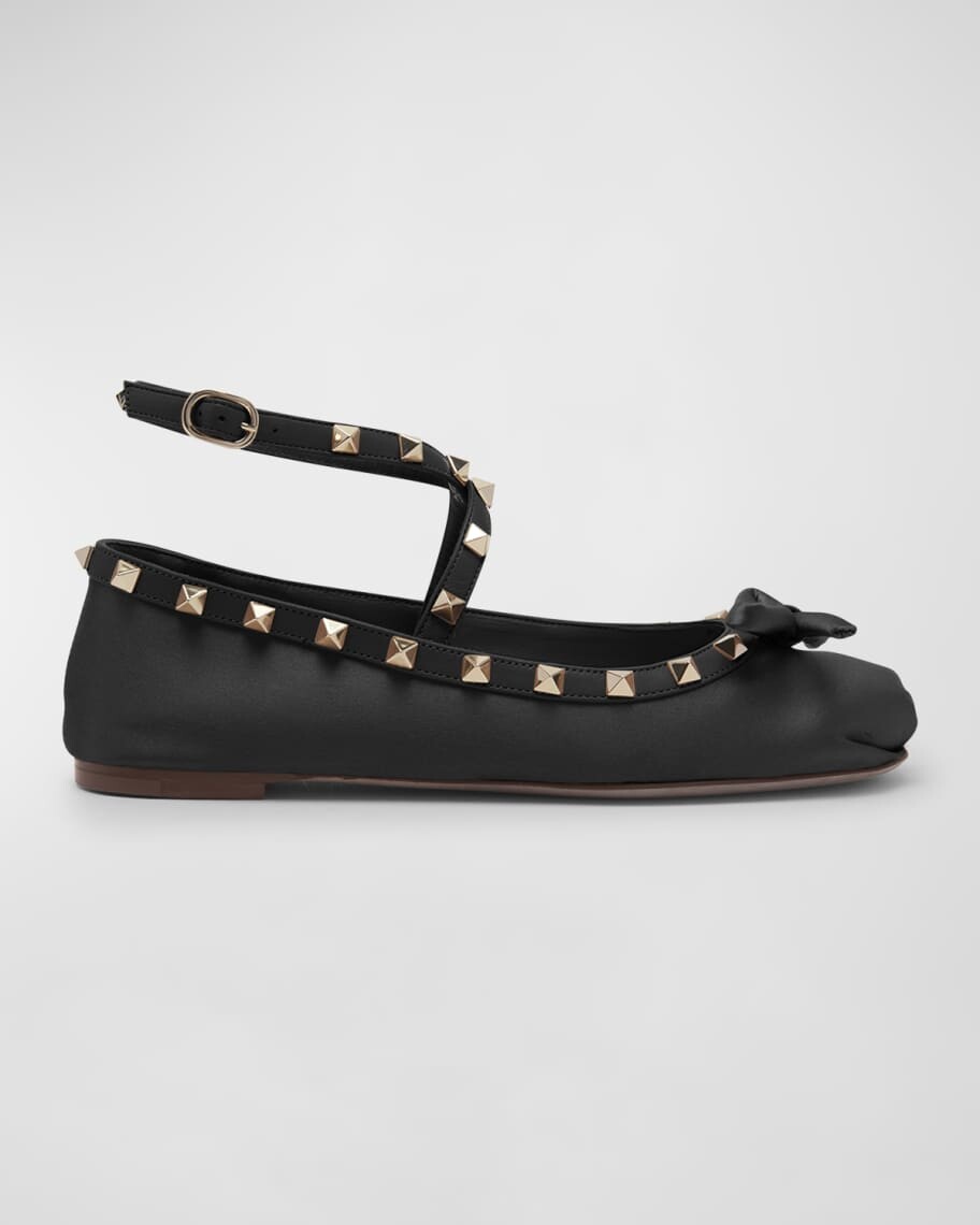 

Атласные балетки Rockstud Valentino Garavani