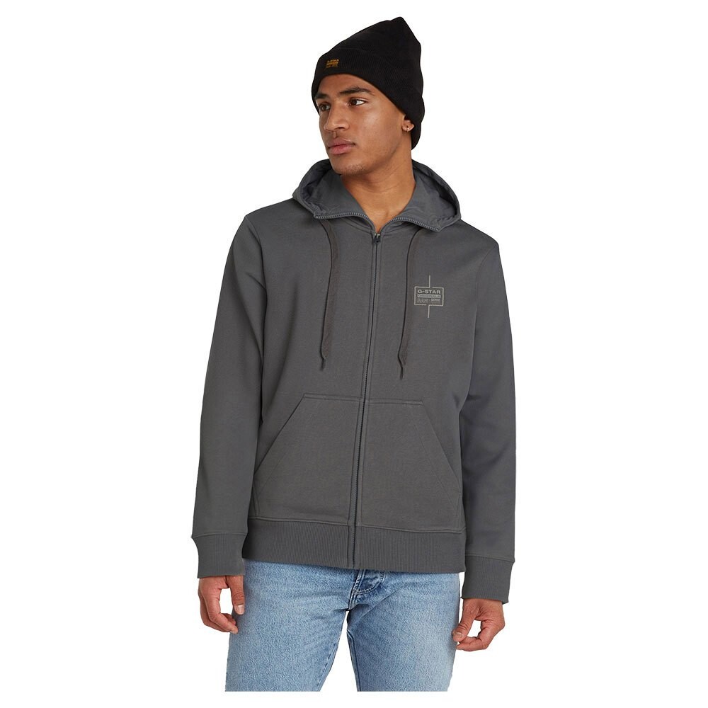 

Толстовка G-Star Logo full zip, серый