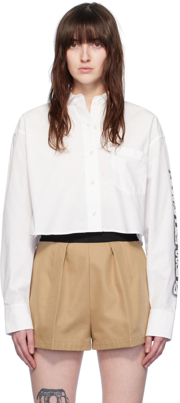 

Белая укороченная рубашка Alexanderwang.T