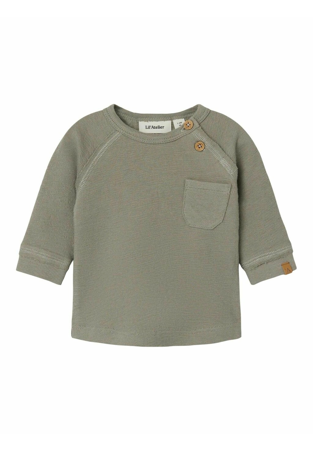 

Рубашка с длинным рукавом Lil' Atelier, цвет dried sage