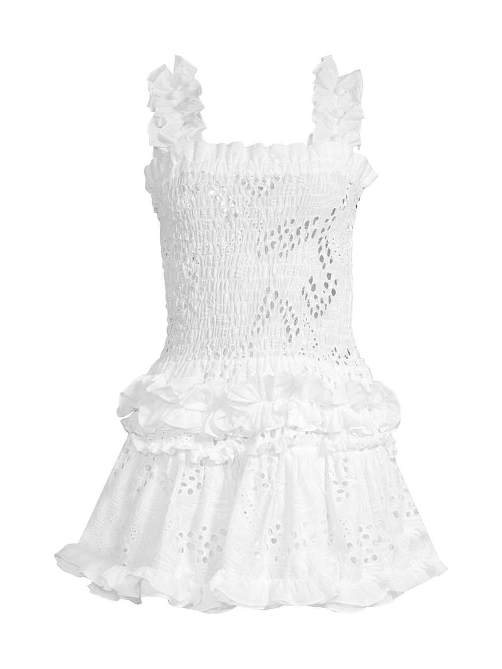 цена Хлопковое мини-платье Alfresco Waimari, белый