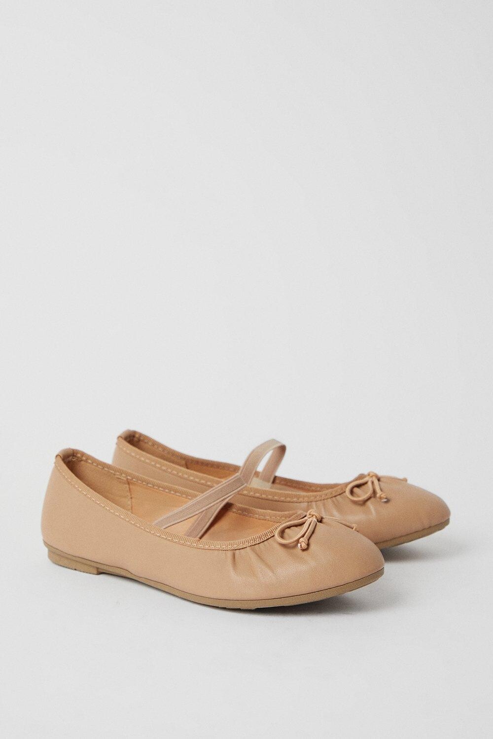 

Балетки Pixie с эластичным ремешком Comfort Maryjane Dorothy Perkins, бежевый