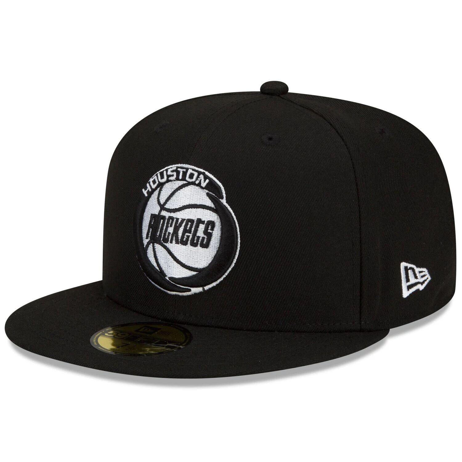 

Мужская облегающая шляпа New Era черно-белая Houston Rockets 2021/22 City Edition Official 59FIFTY