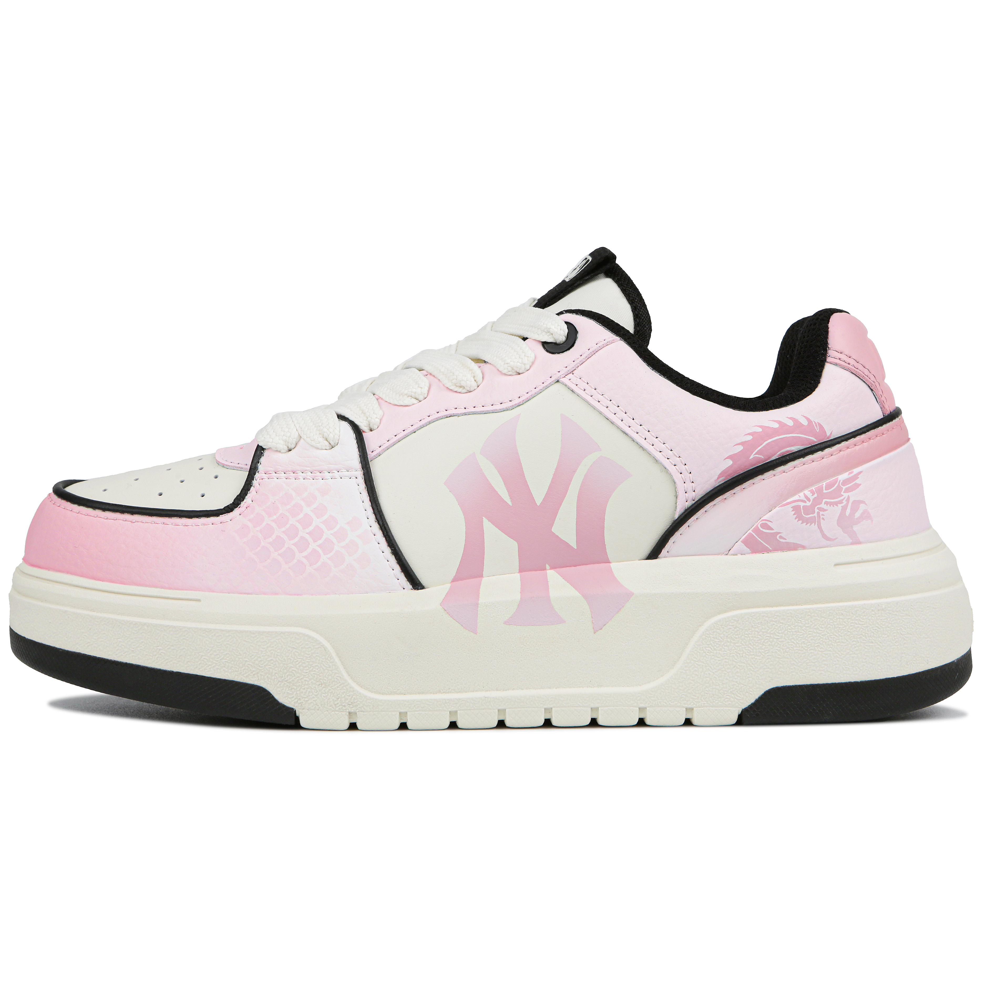 

Кроссовки MLB Chunky Liner Skateboarding Shoes Unisex Low-top White/pink, белый