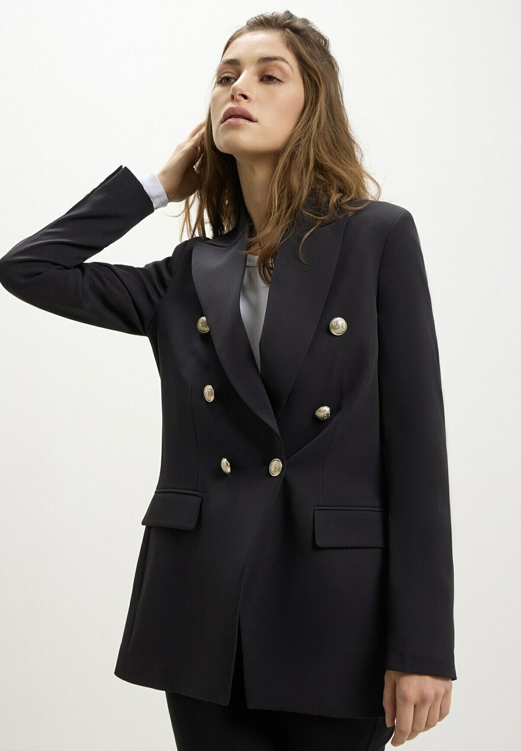 

Короткое пальто Doublebrasted Gold Buttons Calliope, черный