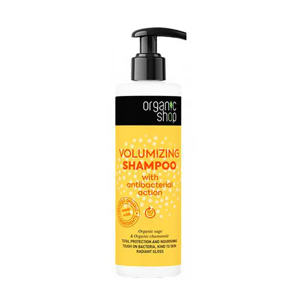 

Шампунь с эффектом объема Volumizing Shampoo Antibacterial Organic Shop, 280 ml