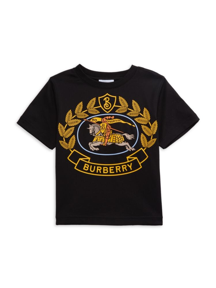 

Футболка с рисунком лошади для маленьких мальчиков и мальчиков Burberry, черный
