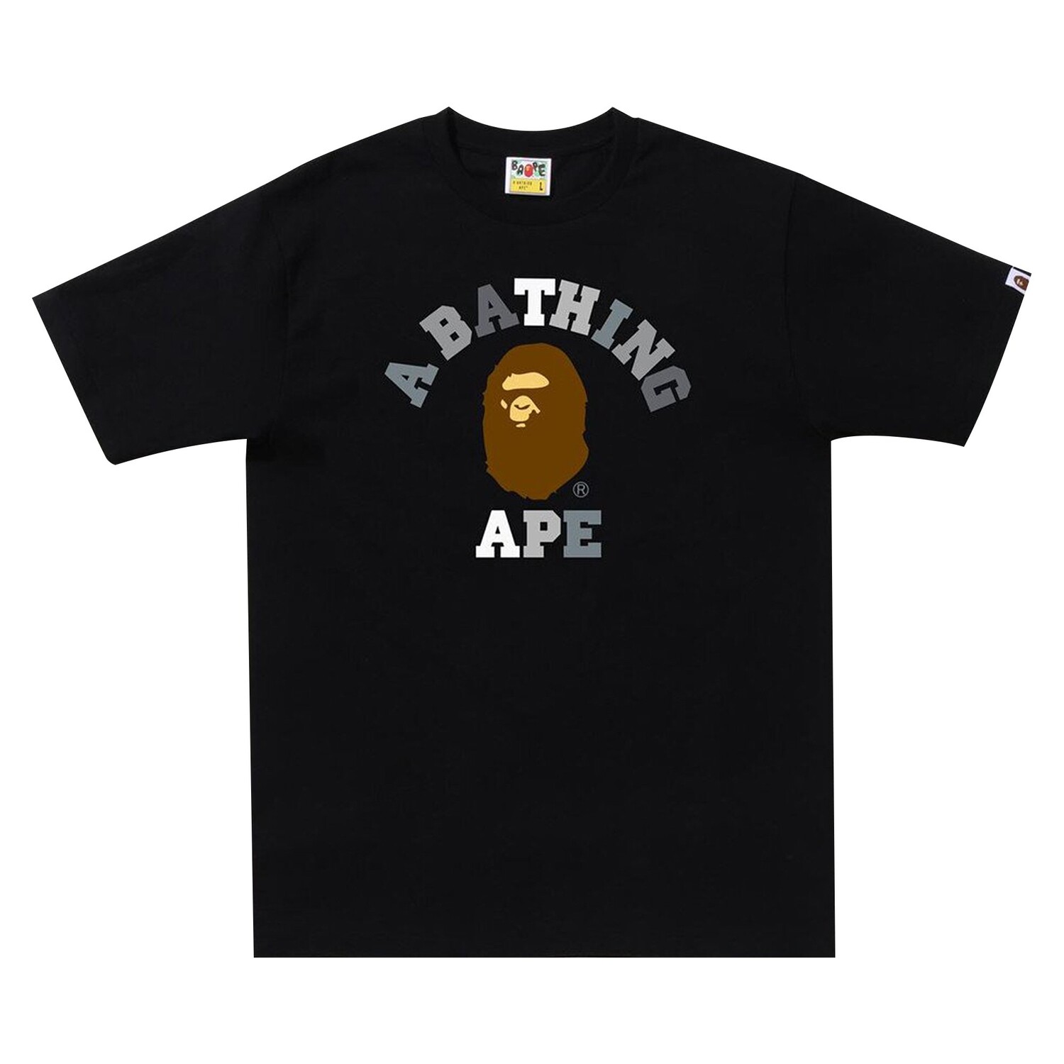 

Футболка колледжа BAPE Colors, черная, Черный