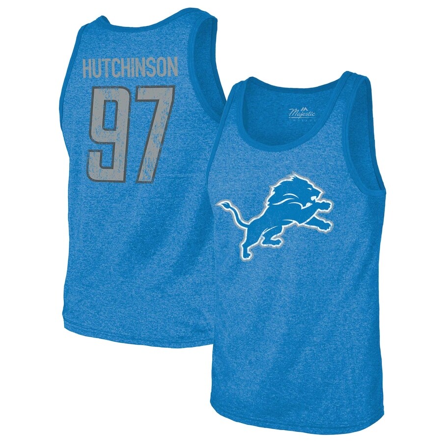 

Майка Majestic Threads Detroit Lions, синий