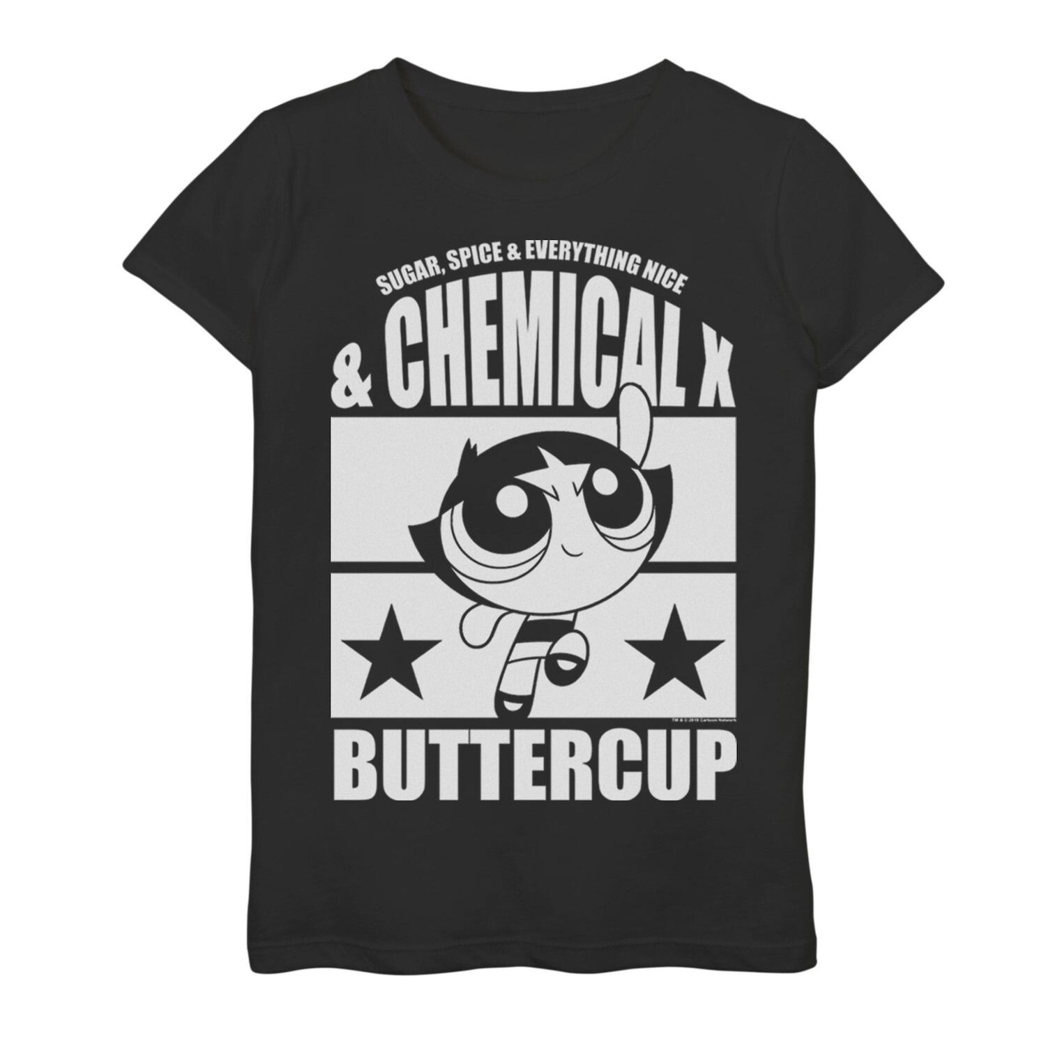

Футболка с рисунком Buttercup Chemical X для девочек 7–16 лет Cartoon Network Powerpuff Girls Cartoon Network