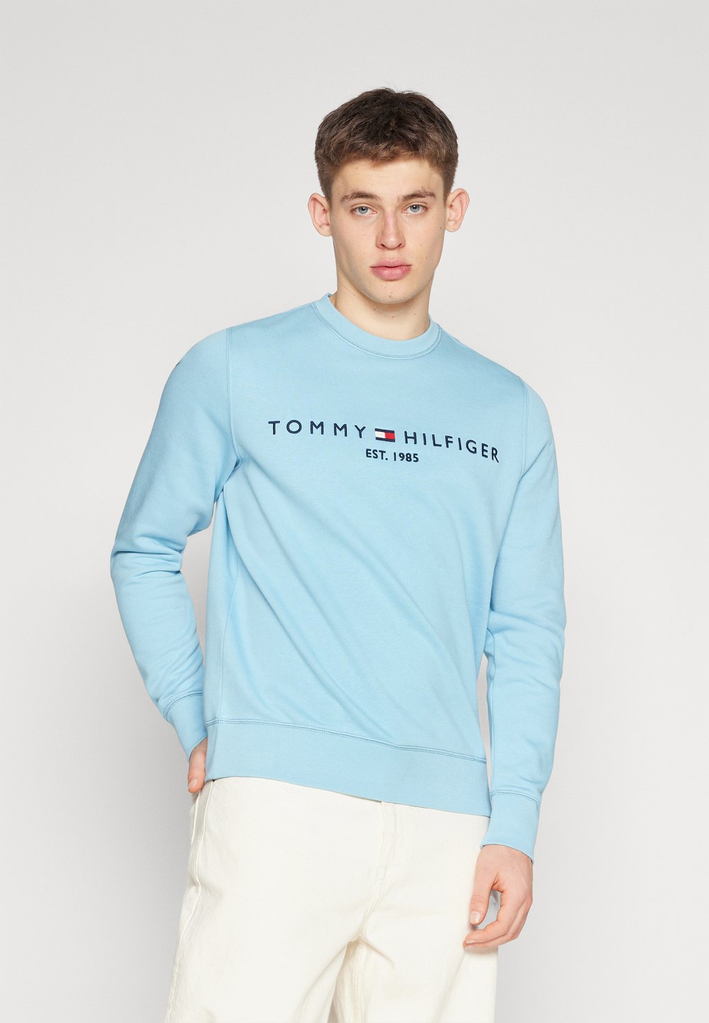 Толстовка Logo Sweatshirt Tommy Hilfiger, цвет sleepy blue