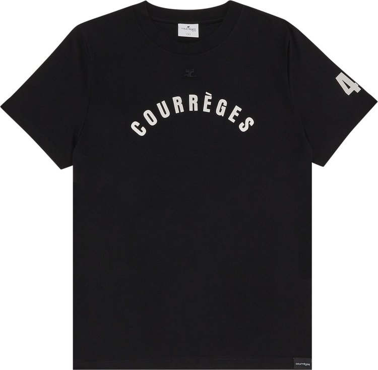 Футболка Courrèges AC Straight Printed 'Black', черный футболка с принтом printed ac