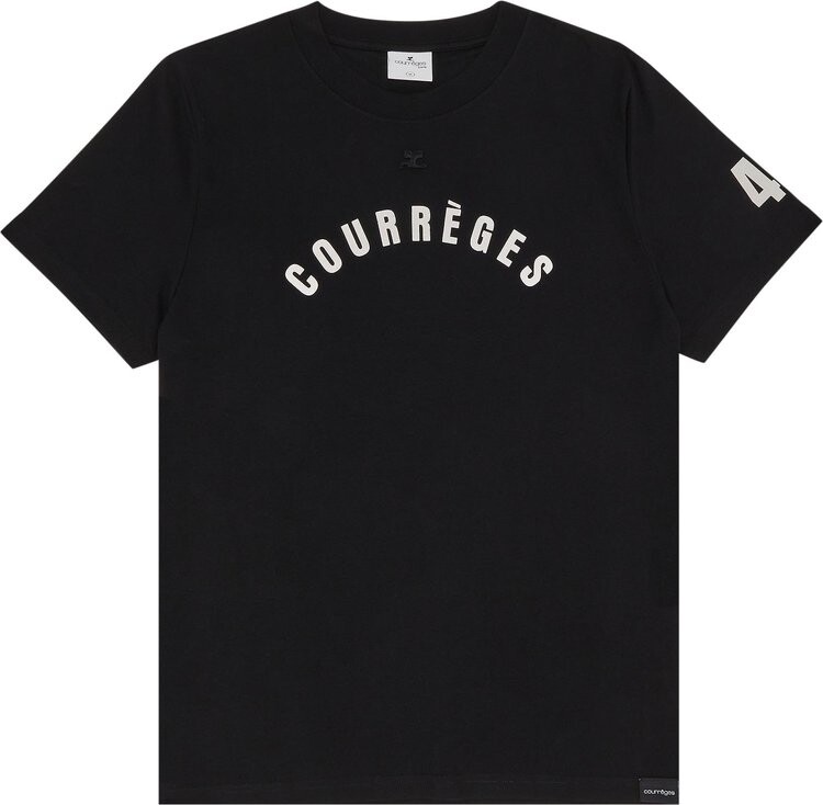 Футболка Courrèges AC Straight Printed 'Black', черный