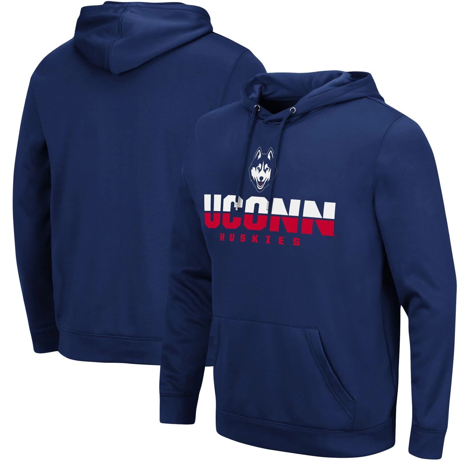 

Мужской темно-синий пуловер с капюшоном UConn Huskies Lantern Colosseum