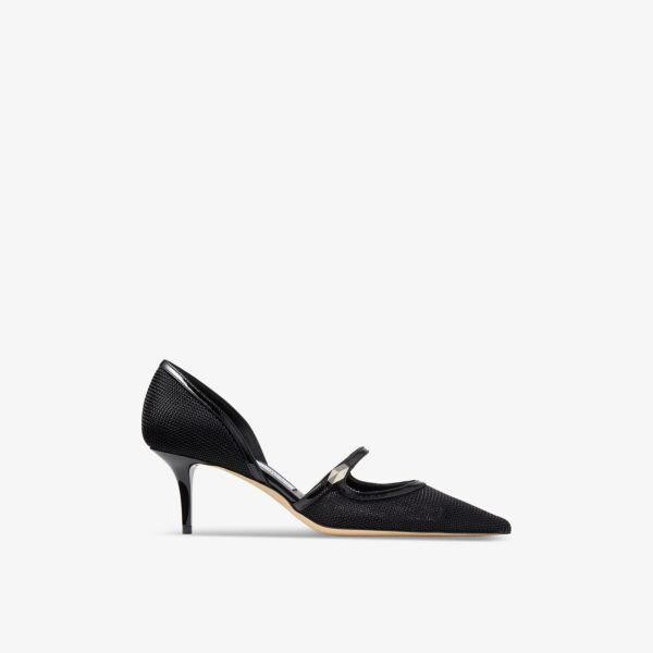 

Кроссовки Carolyn 60 из сетки и лакированной кожи Jimmy Choo, черный