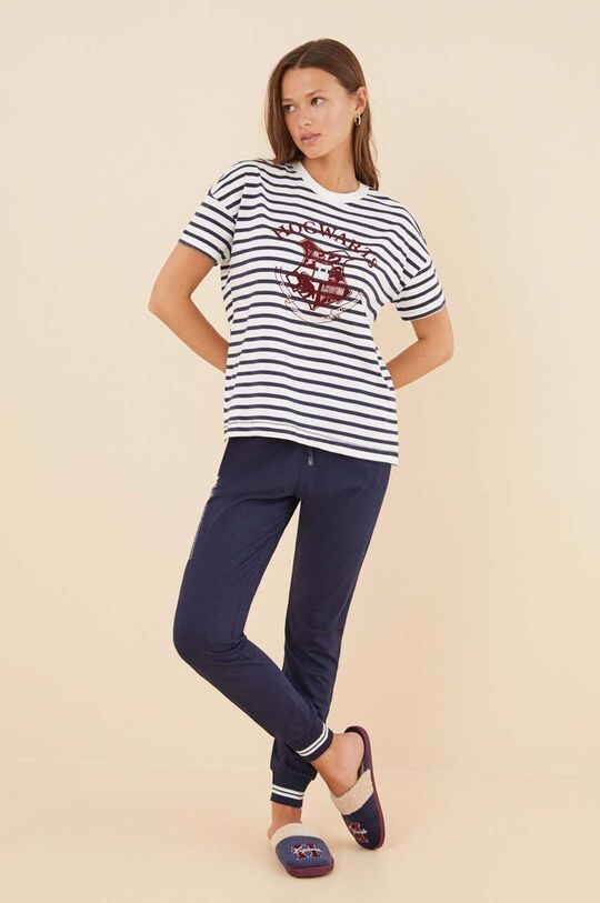

Хлопковые спортивные брюки Mix & Match HARRY POTTER COLLEGE women'secret, темно-синий
