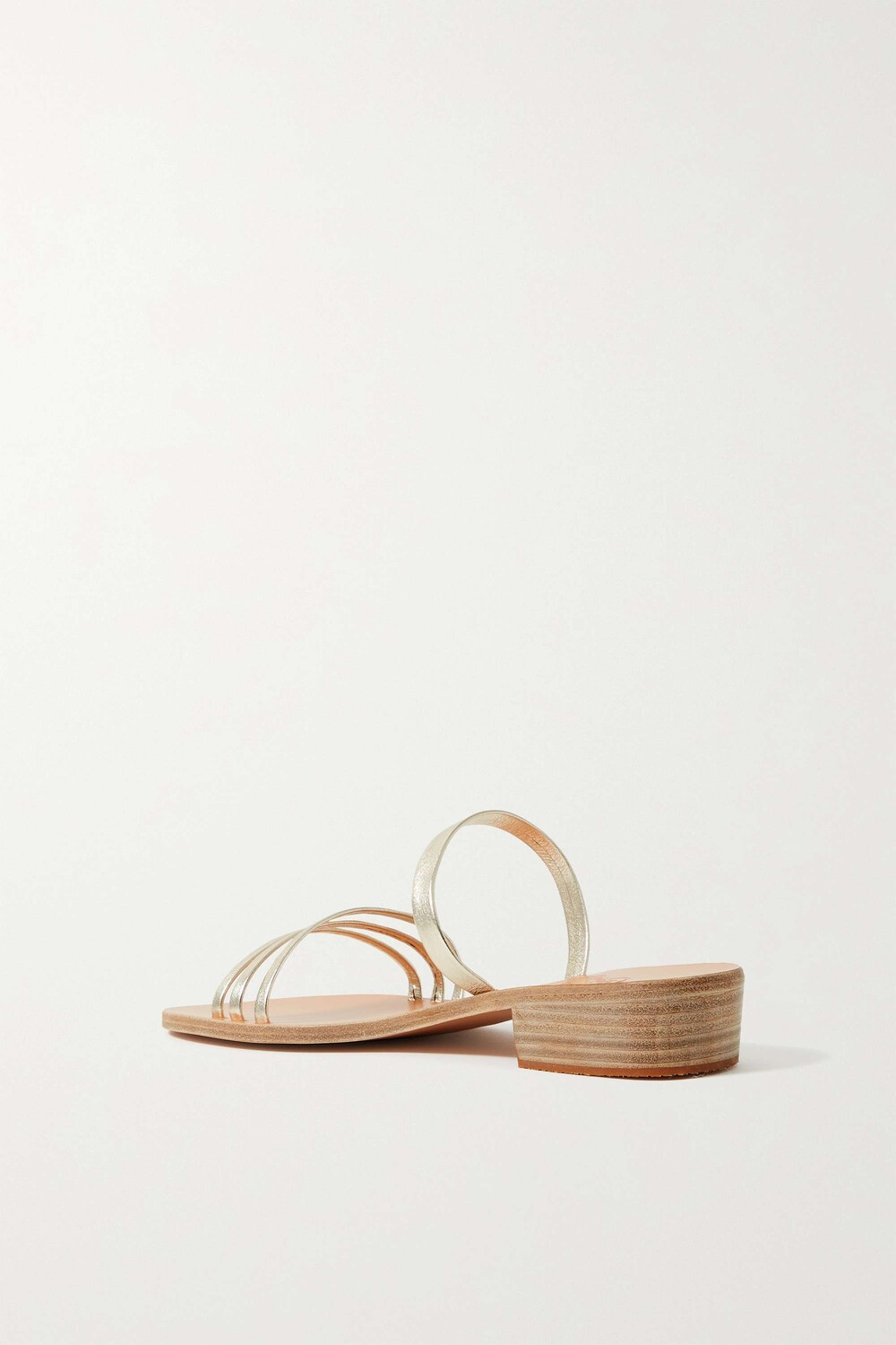 

ANCIENT GREEK SANDALS сандалии Siopi из металлизированной кожи, серебро
