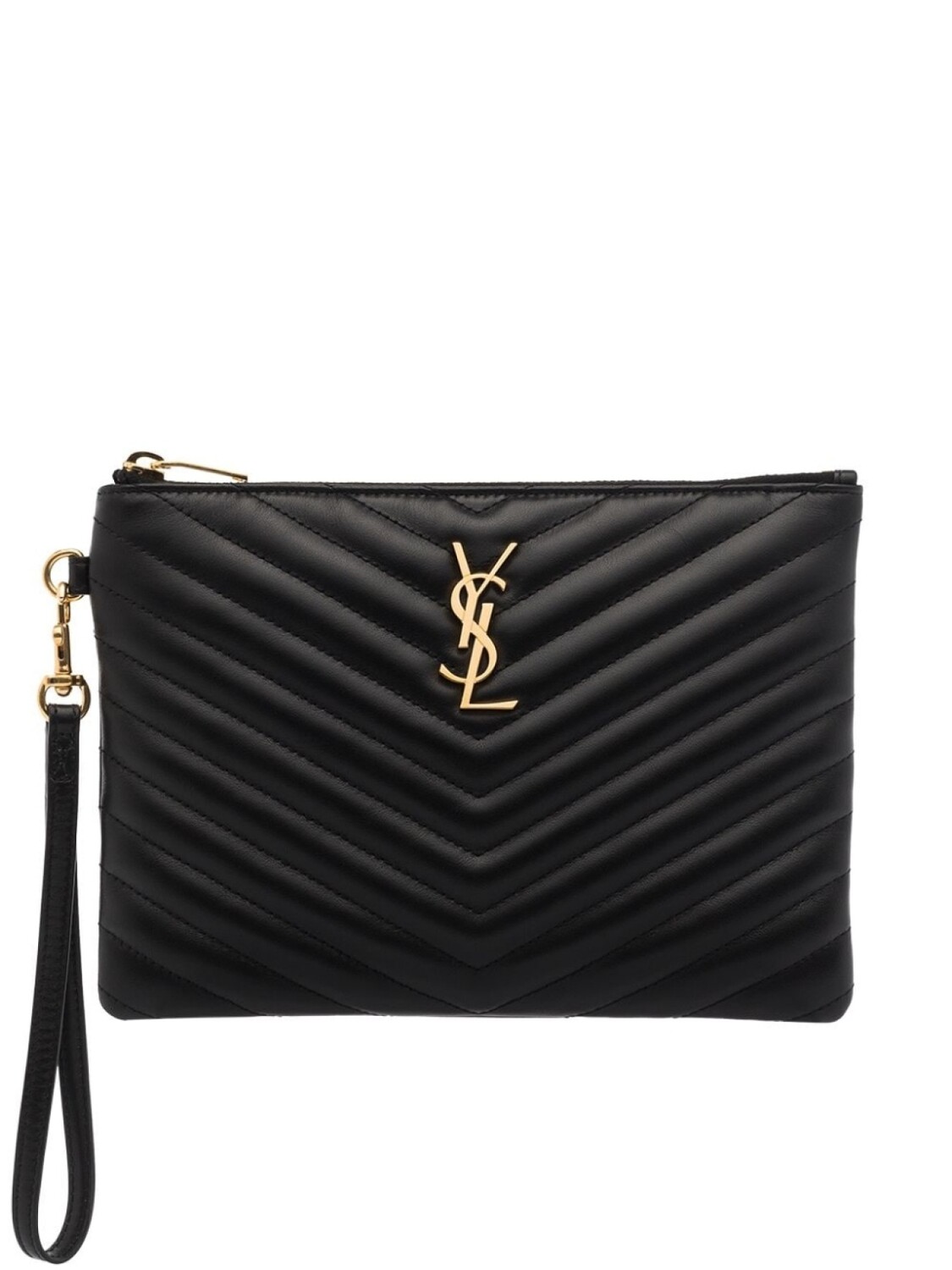 

Saint Laurent стеганый клатч, черный