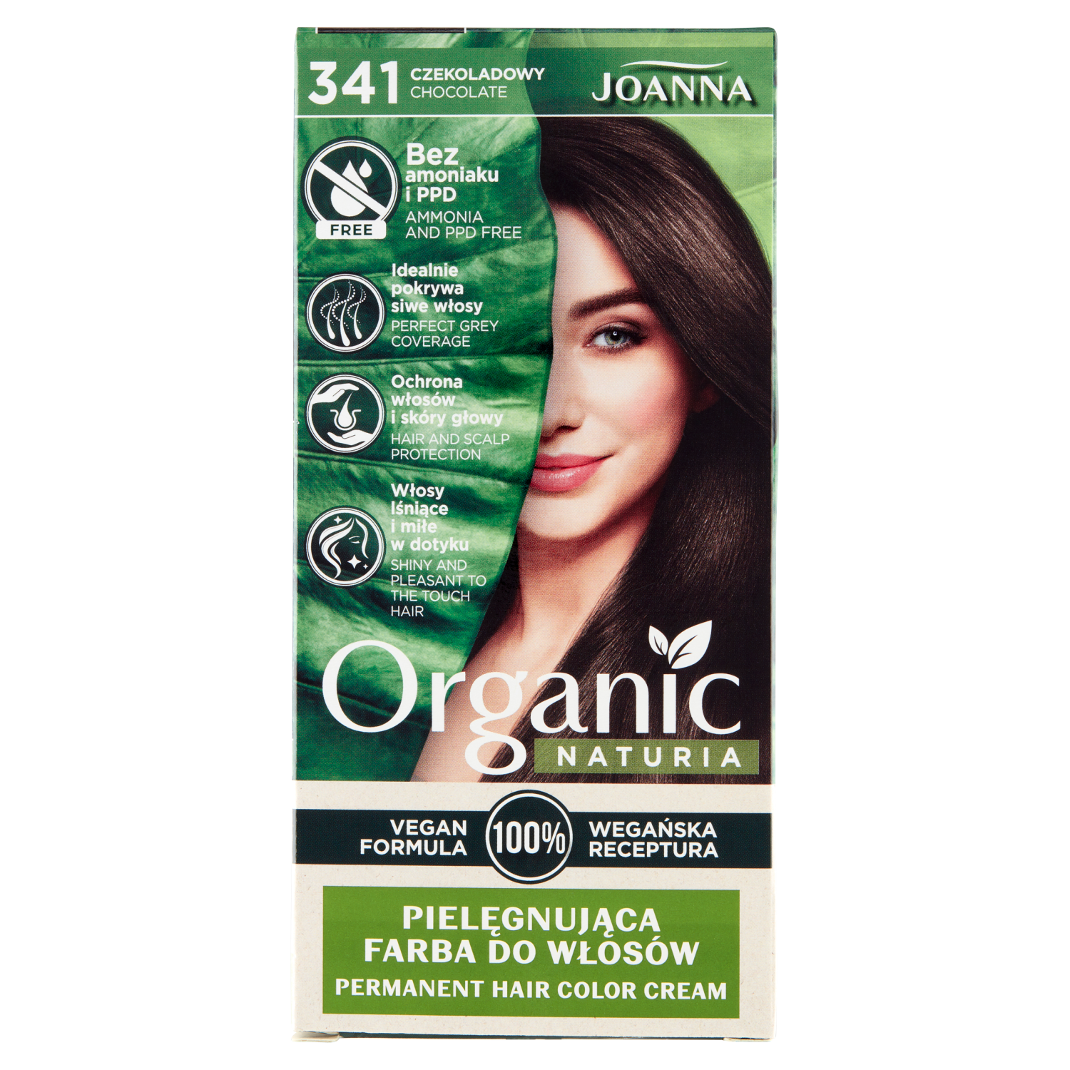 Краска для волос 341 шоколад Joanna Naturia Organic, 1 упаковка