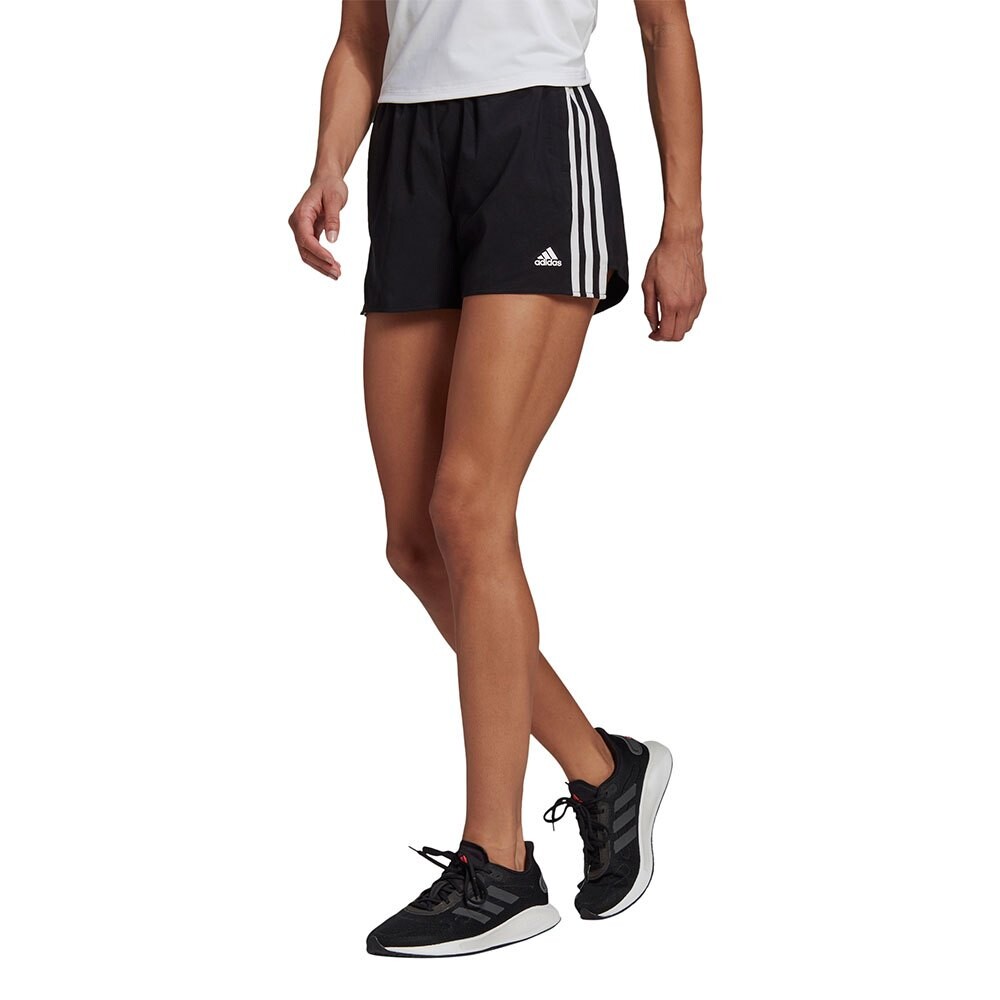 

Брюки adidas Primeblue Designed To Move Woven 3 Stripes Short, черный