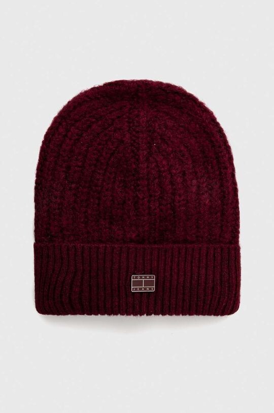 

Шапка из смесовой шерсти Tommy Jeans, бордовый