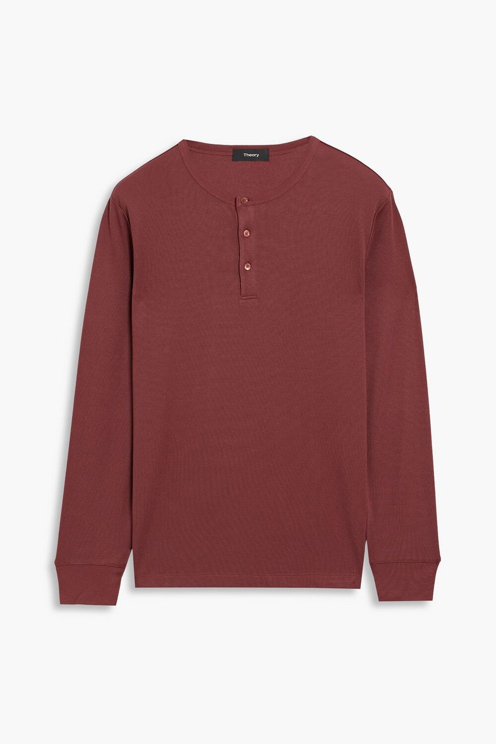 

Футболка Henley из смесового джерси с модалом THEORY, бордовый, Красный