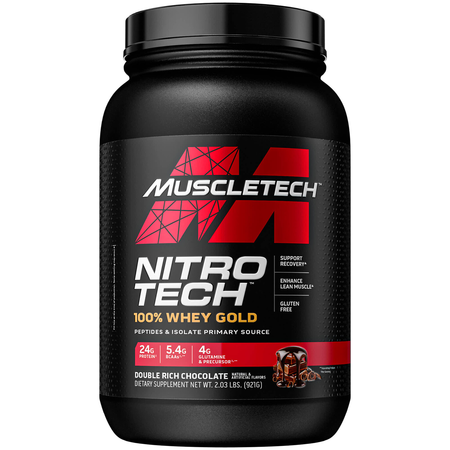

Performance Series, Nitro Tech, 100% Whey Gold (100% сыворотка), двойной шоколад, 1,02 кг (2,24 фунта), MuscleTech