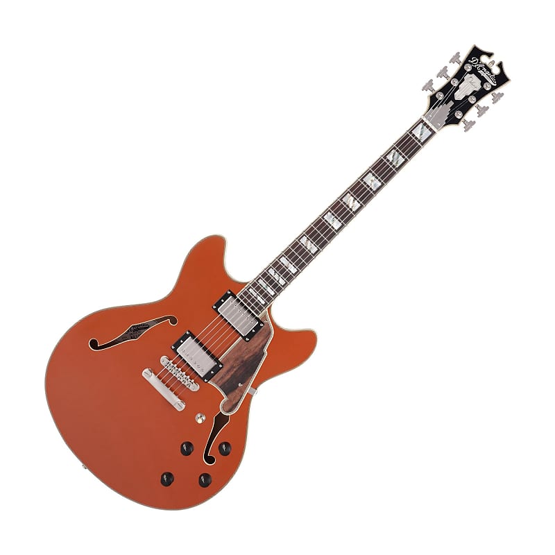 Электрогитара D'Angelico DADDCRUSSNS Deluxe DC Limited Edition Semi-hollowbody Electric Guitar, Rust