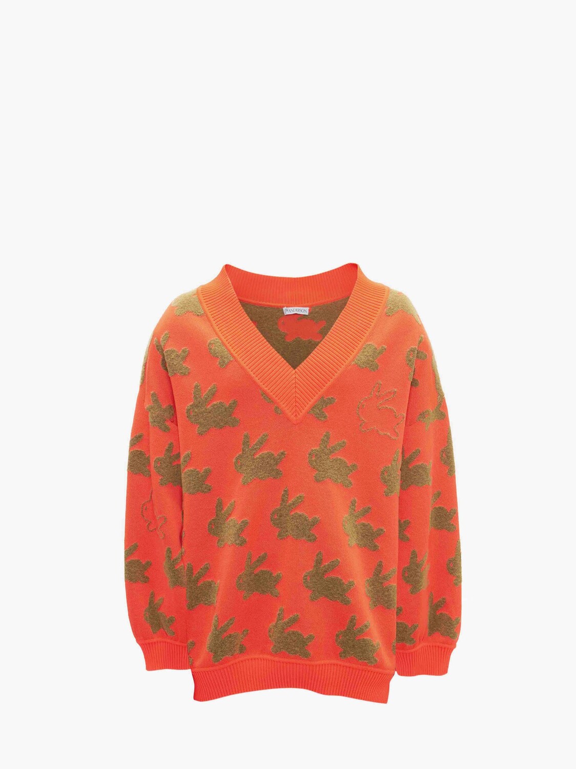 

Джемпер с V-образным вырезом JW Anderson, коричневый