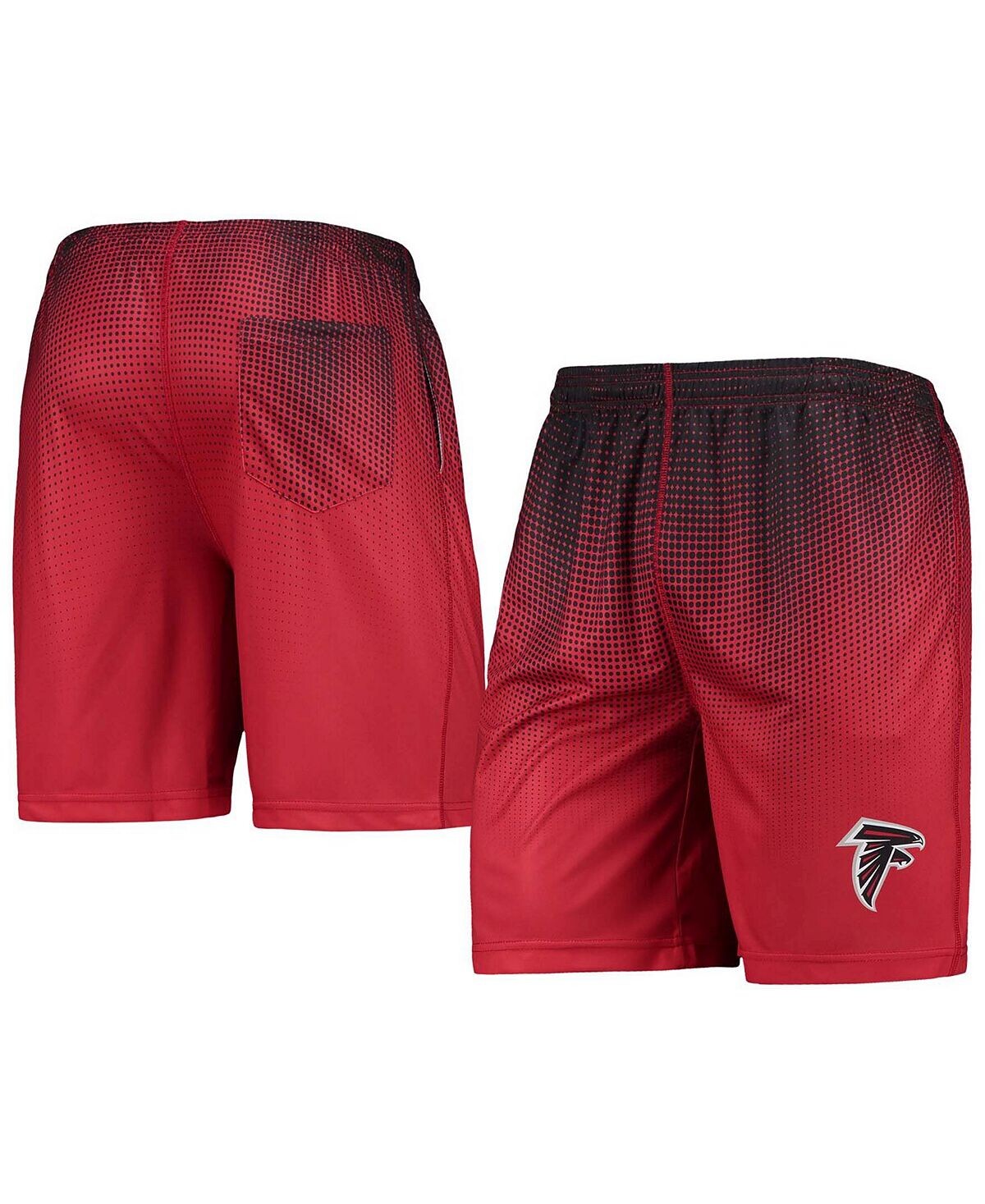 

Мужские красно-черные тренировочные шорты Atlanta Falcons Pixel Gradient FOCO