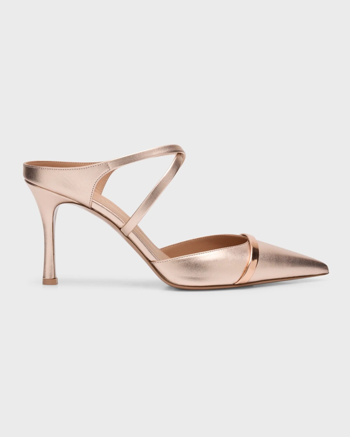 

Туфли-мюли Yoana с эффектом металлик и крест-накрест Malone Souliers, цвет Rose Gold