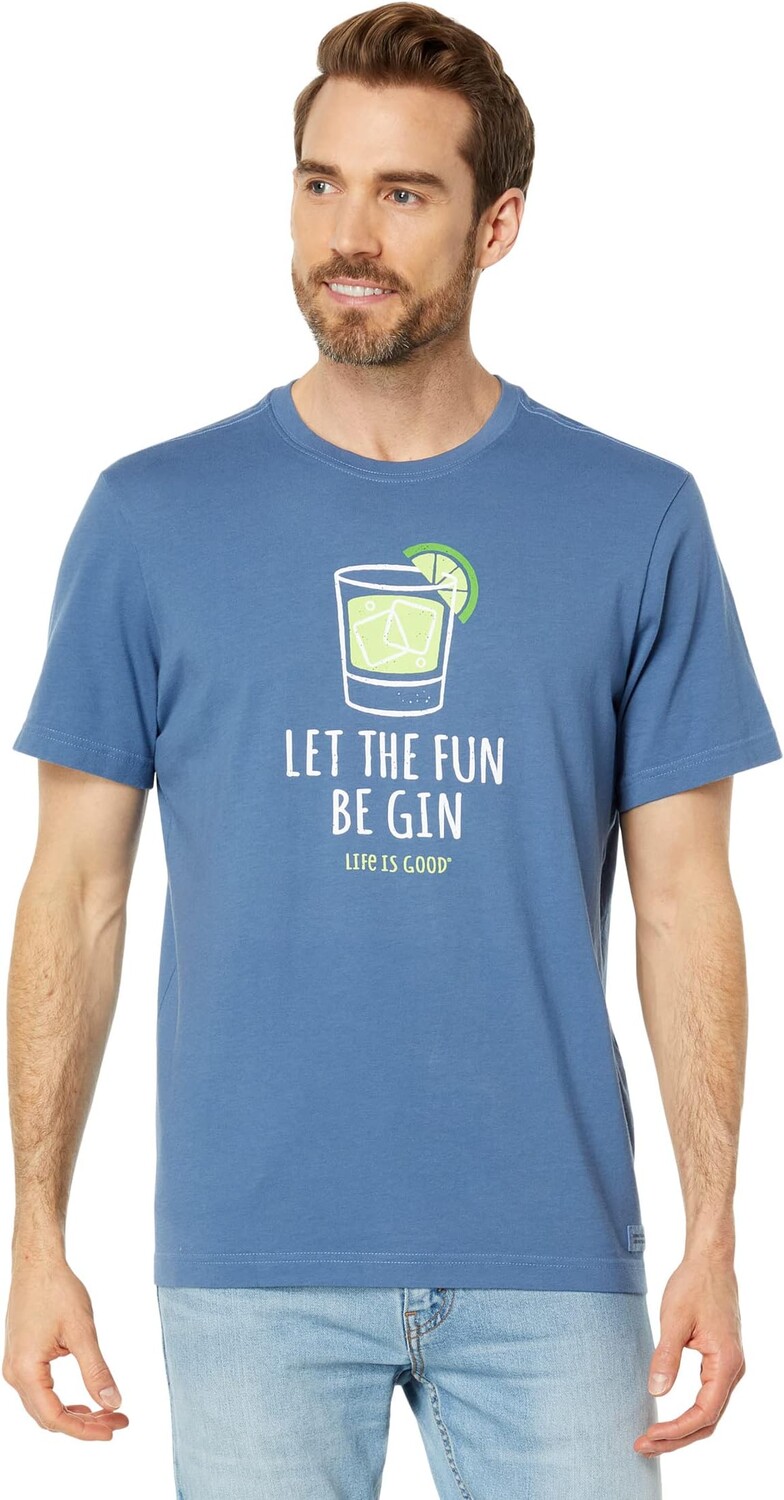 

Футболка Let The Fun Be Gin Crusher Life is Good, цвет Vintage Blue