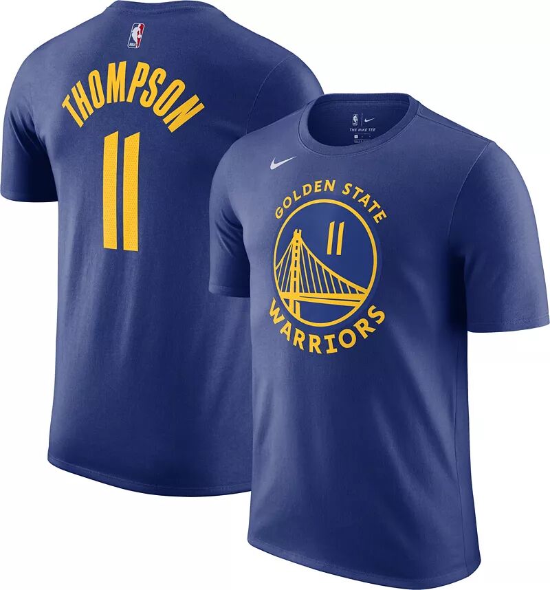 

Мужская синяя хлопковая футболка Nike Golden State Warriors Klay Thompson #11