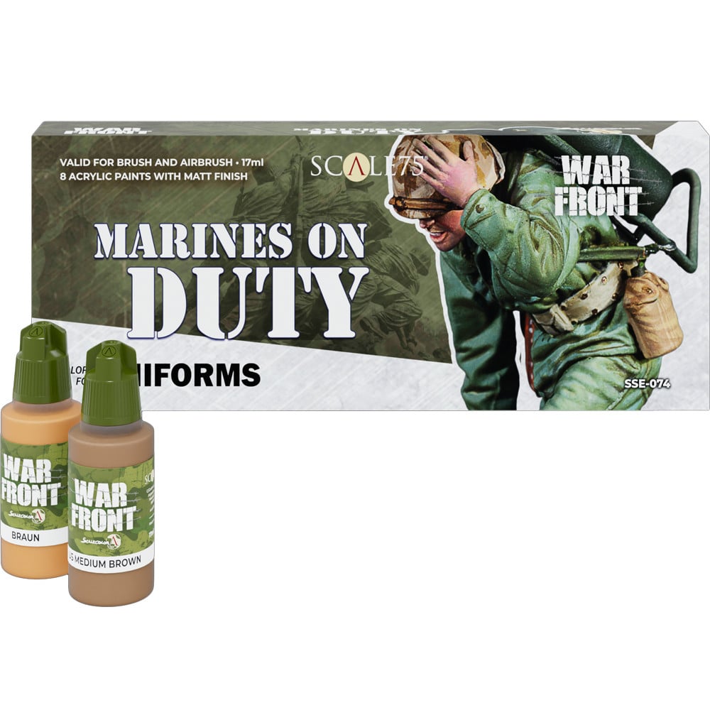 

Аксессуары Scale 75 USA War Front Paint Set: Colors for Uniforms - Marines on Duty