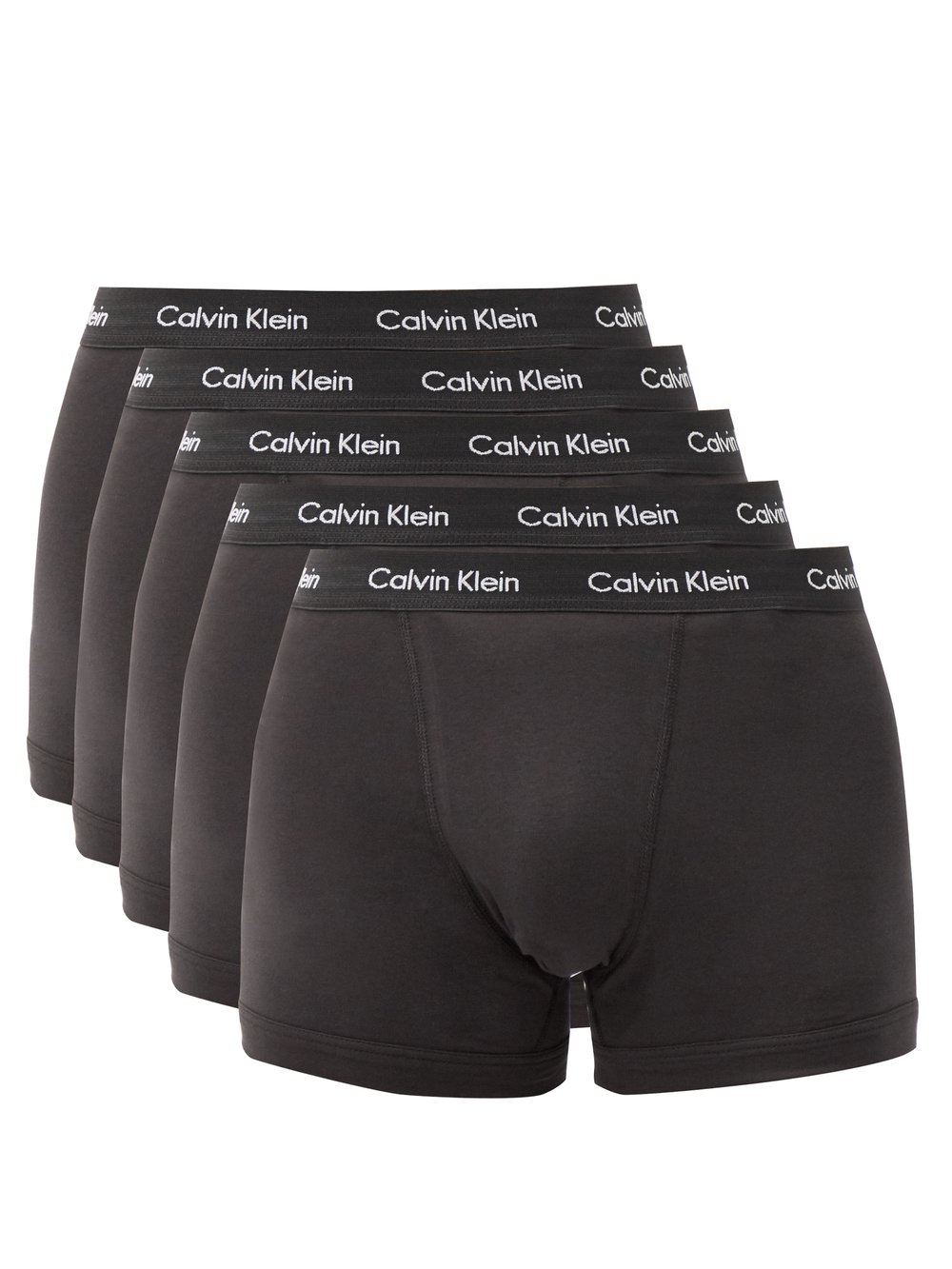 Комплект из пяти трусов-боксеров из смесового хлопка. Calvin Klein Underwear, черный