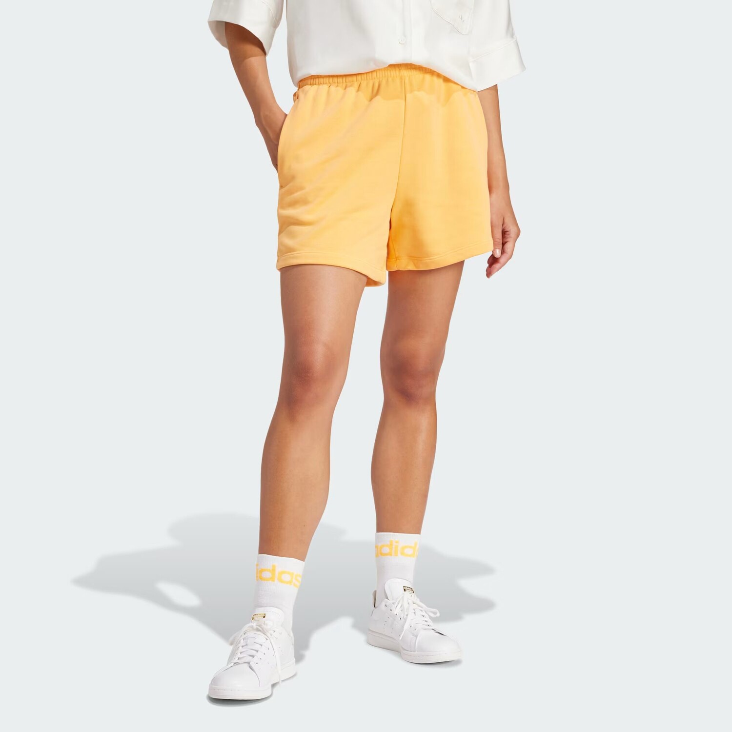 

Шорты из французской махровой ткани Adicolor Essentials Adidas, цвет Hazy Orange