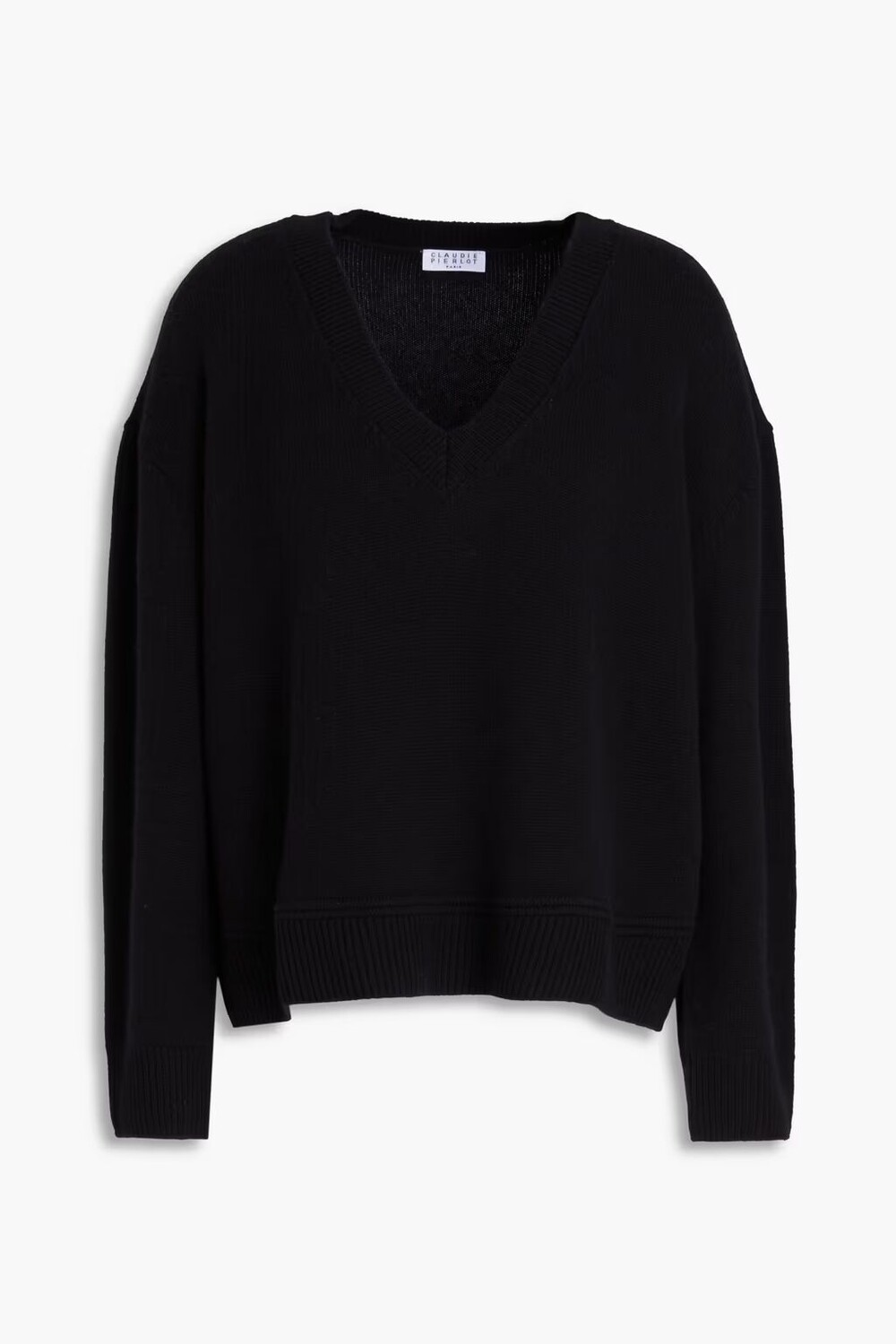 

Укороченный свитер из смеси шерсти и кашемира Claudie Pierlot, черный