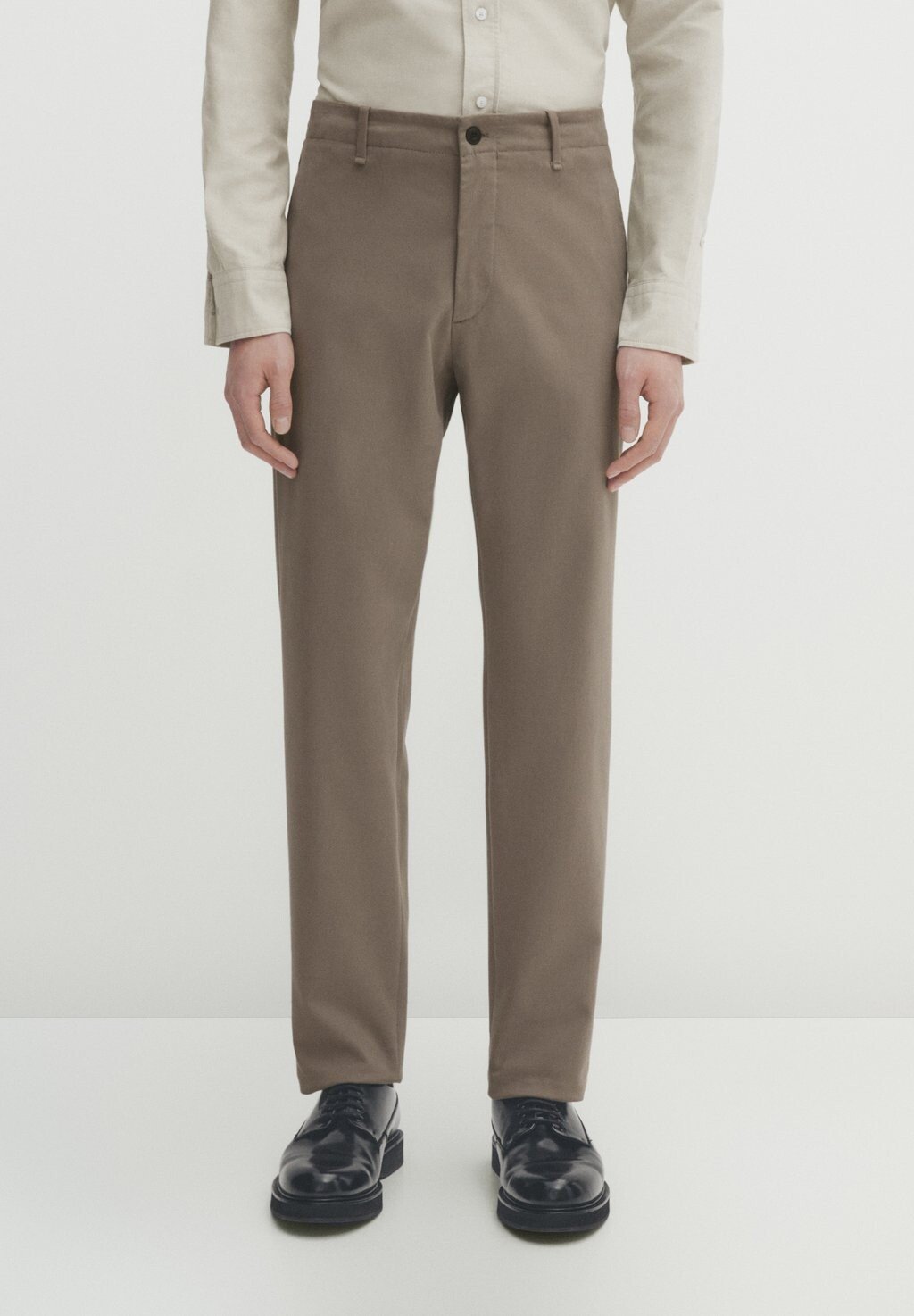 

Чино SPORTLICHE MIT KAROMUSTER Massimo Dutti, цвет mottled dark brown