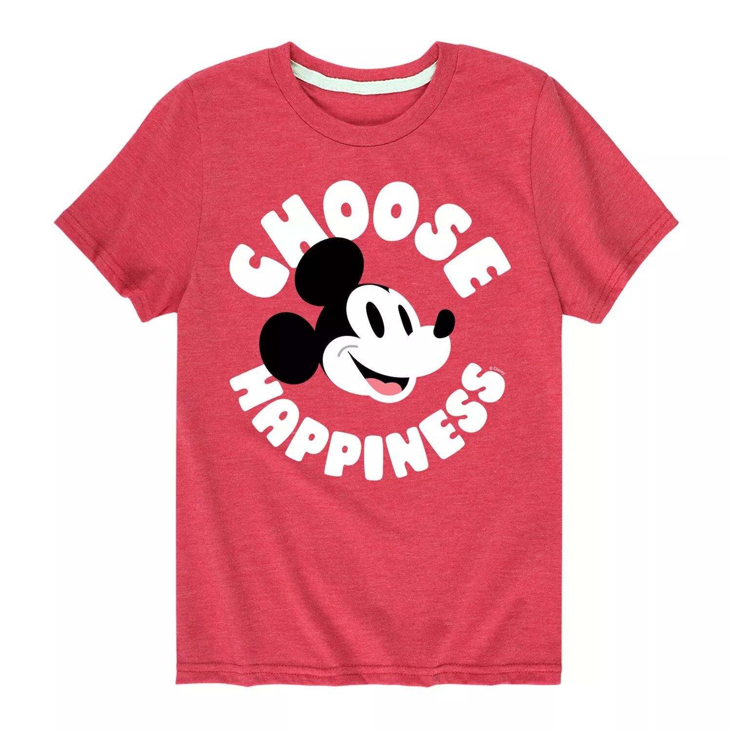 

Футболка Disney Mickey Choose Happiness для мальчиков 8–20 лет Licensed Character, красный