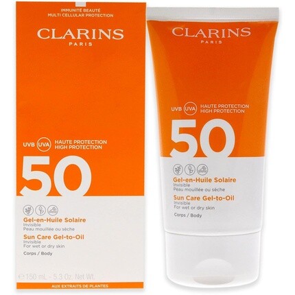 

Солнцезащитный гель-масло Spf50, 150 мл, черный, Clarins