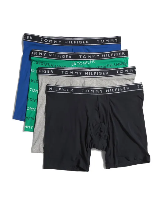 

Эластичные боксеры из 4 частей хлопка Tommy Hilfiger, цвет Cactus