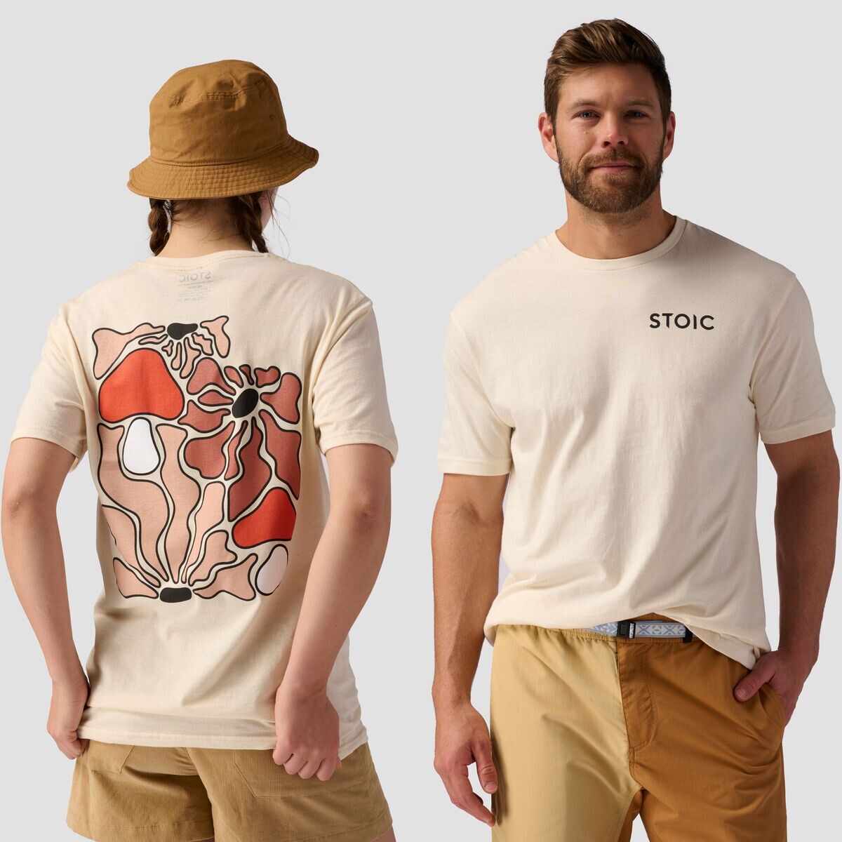 

Цветочная футболка Stoic, цвет natural