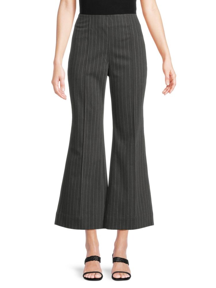 

Брюки Kick Flare в тонкую полоску Ganni, цвет Phantom Grey