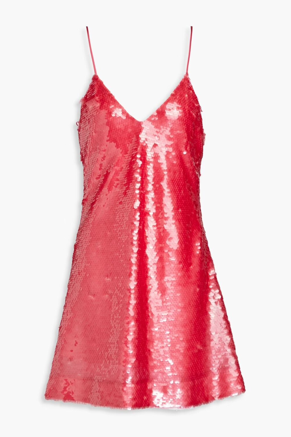

Платье мини из тюля с пайетками Balmain, розовый