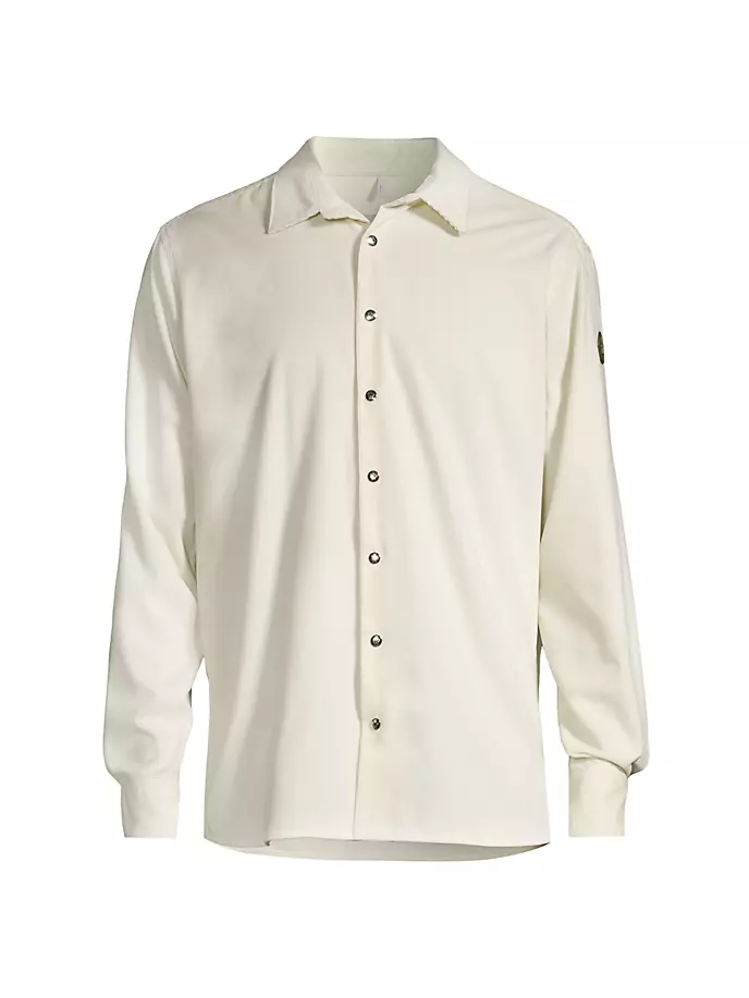 

Moncler Мужская хлопковая рубашка Moncler, цвет cream