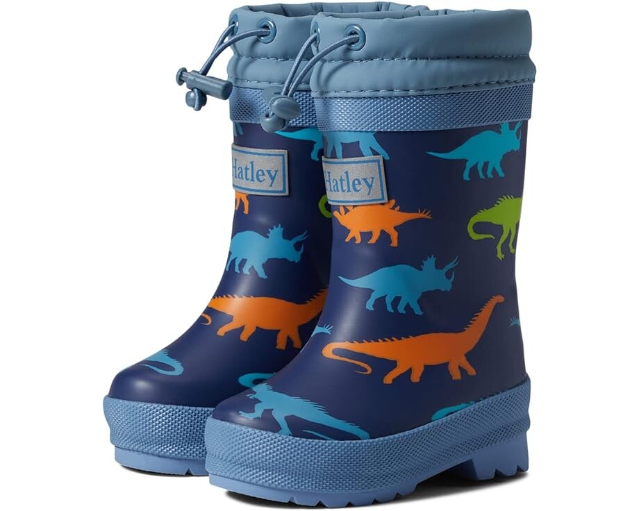 

Ботинки Hatley Dino Silhouettes Sherpa Lined Rain Boots, синий