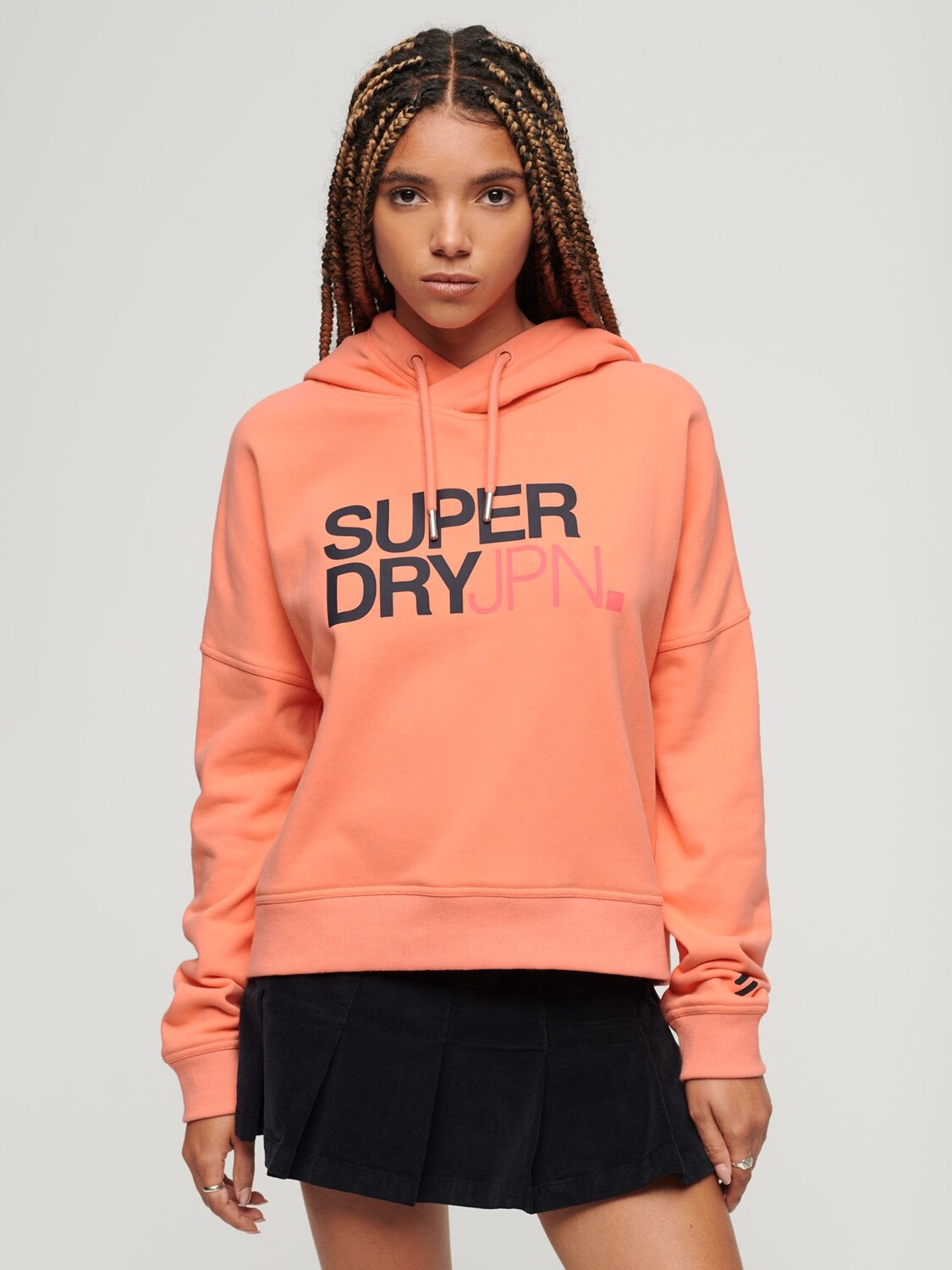 

Свободная толстовка с логотипом Sportswear Superdry, фьюжн коралл